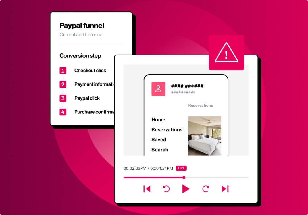 User path visualization in experience analytics platform highlighting key drop-offs.