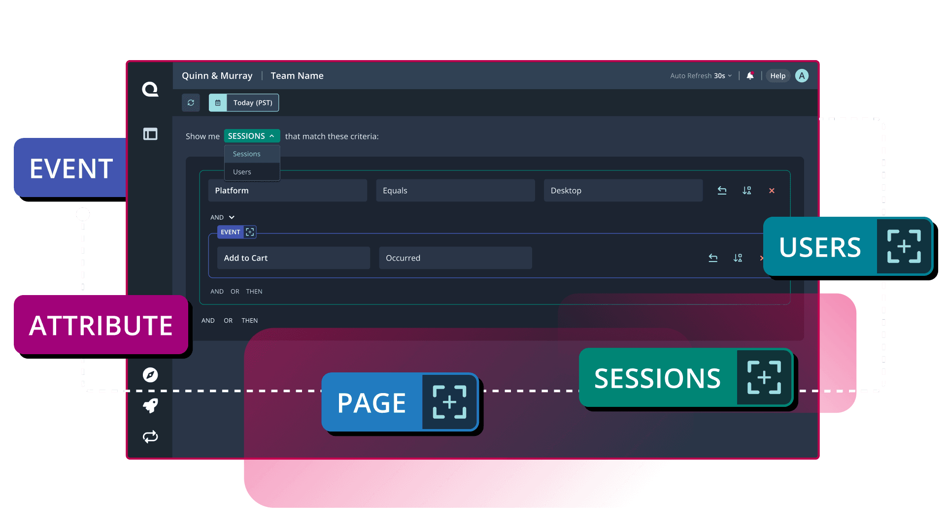 Segment builder dashboard for audience segmentation