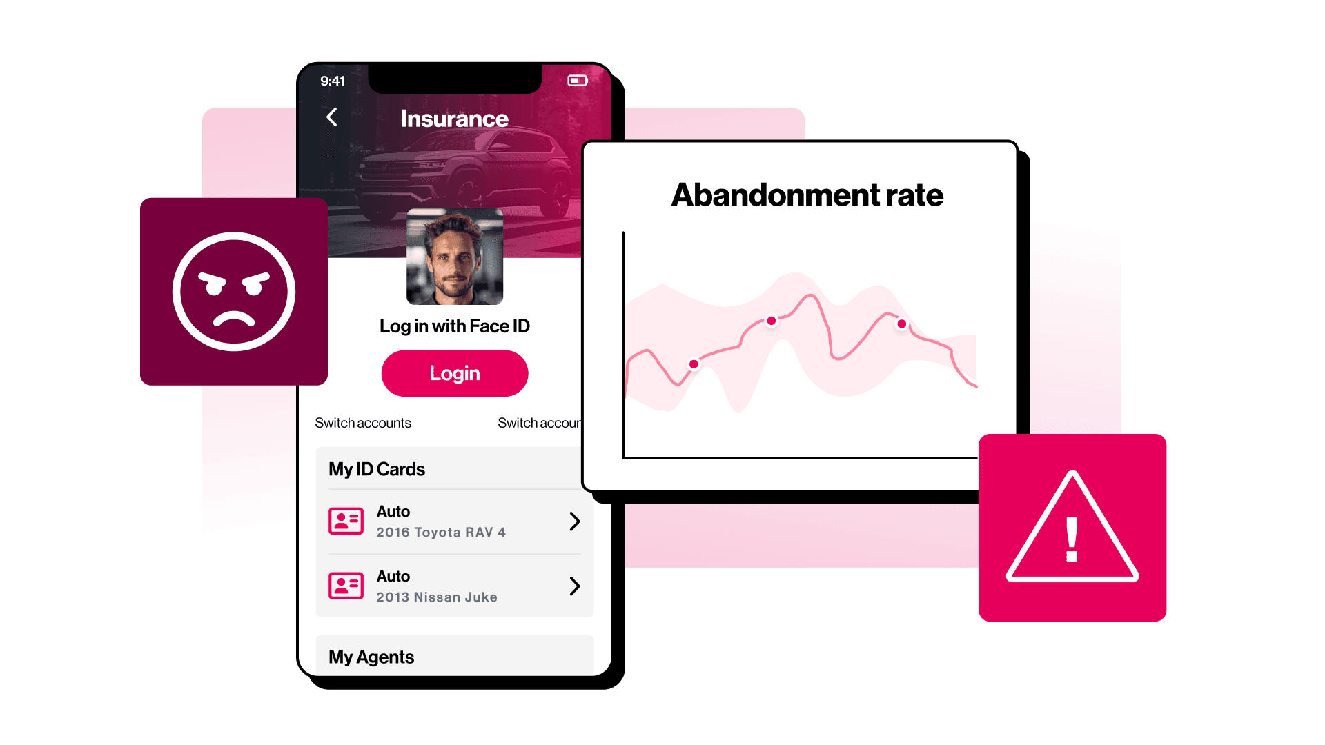 Visual report of mobile app usage trends and behavioral metrics over time.